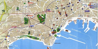 那不勒斯城市的地图