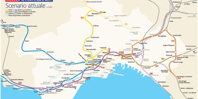 地图的地铁那不勒斯